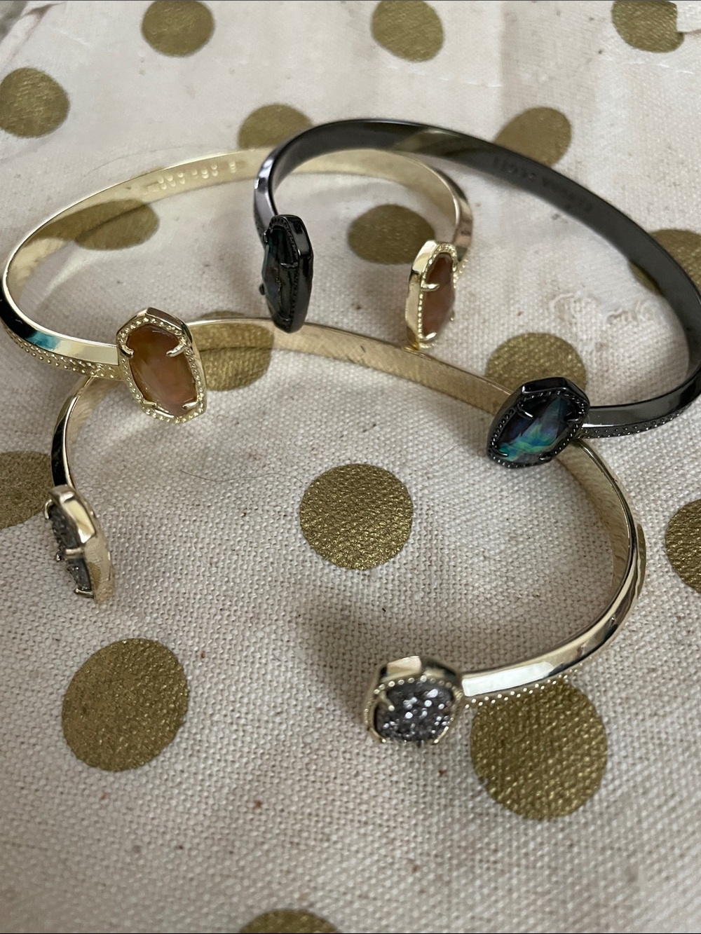 Set of 3 Kendra Scott cuff bracelets